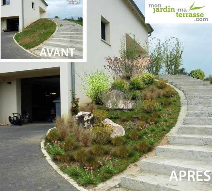 Aménager Une Entrée De Jardin En Pente | Jardin En Pente dedans Aménagement Extérieur Maison Terrain En Pente Aménager Une Entrée De Jardin En Pente | Jardin En Pente dedans Aménagement Extérieur Maison Terrain En Pente