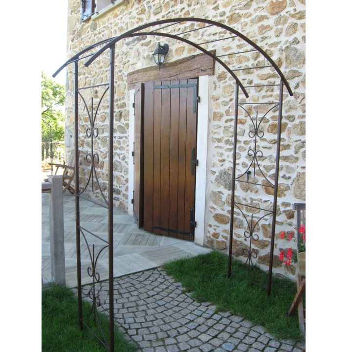 Arche Double Décor Pont – Vente D'Arches De Jardin concernant Arche De Jardin Fer Forgé