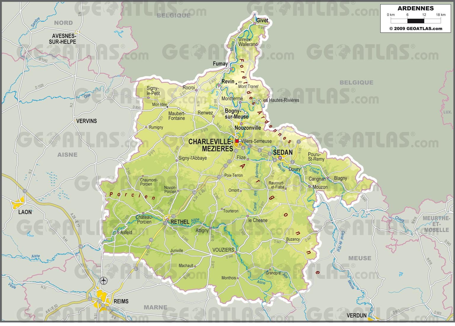 Ardennes Carte » Vacances - Arts- Guides Voyages dedans Meuble Belge Reims