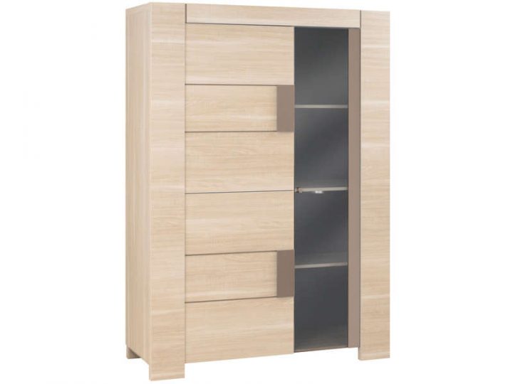 Argentier 2 Portes Atlanta Coloris Chêne Clair – Vente De intérieur Meuble Vitrine Conforama