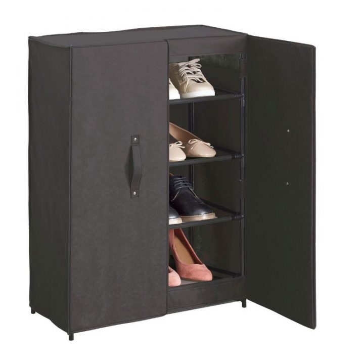 Armoire À Chaussures 2 Portes 60Cm Noir à Armoire A Chaussure