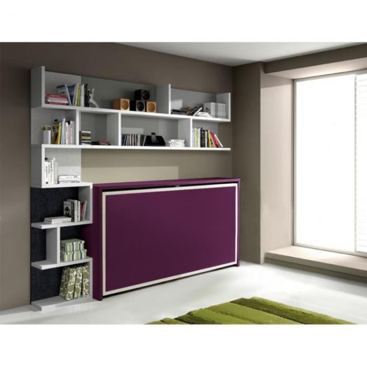 Armoire Lit Escamotable Fleet 1 Personne Lit 90X19 – Achat encequiconcerne Armoire Ordinateur Fermée