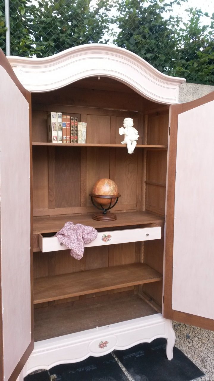 Armoire Ou Lingère Ancienne Relooké | Mes Trouvailles Et avec Meuble Lingere