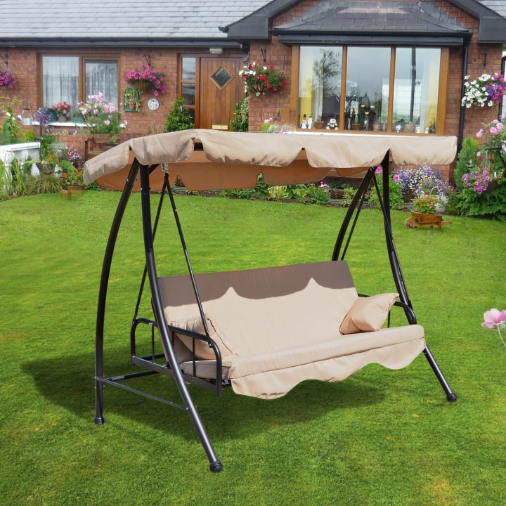 Balancelle/Lit De Jardin Porticcio 2 Places Mf dedans Lit De Jardin Cocoon