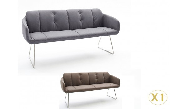 Banc D'Intérieur Design Avec Dossier / Gris Ou Marron Pour dedans Banc Avec Dossier Salle À Manger