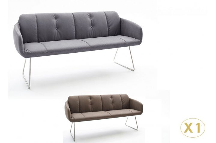 Banc D'Intérieur Design Avec Dossier / Gris Ou Marron Pour encequiconcerne Banc Avec Dossier Salle À Manger