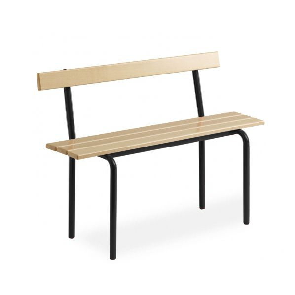 Banc Vestiaire Avec Dossier Pieds – 1200 Mm – Rolléco concernant Banc Avec Dossier Interieur