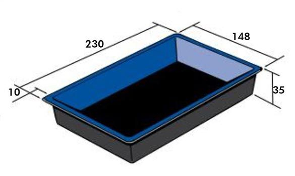 Bassin Rectangulaire De Jardin Préfabriqué – Jupiter intérieur Bassin Préformé Rectangulaire