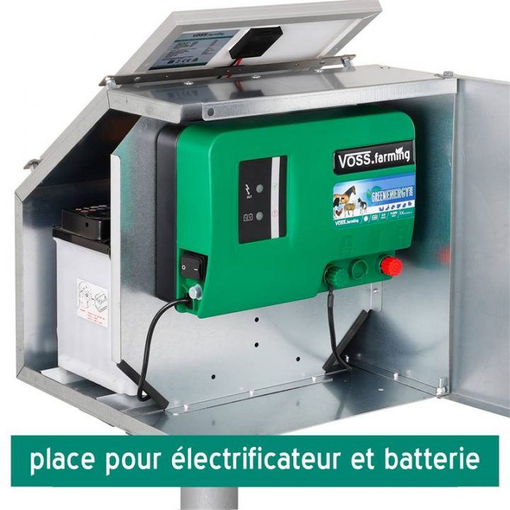 Boîtier Antivol Solaire 12 W De Voss.farming, Pour Clôture avec Cloture Electrique Solaire
