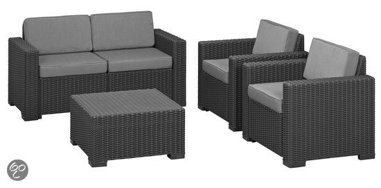 Bol | Allibert California Wicker Loungeset Met 2 concernant Allibert California