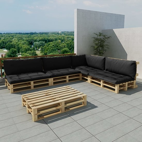 Bol | Vidaxl Houten Pallet Lounge Set Voor Buiten Met intérieur Salon De Jardin En Palette