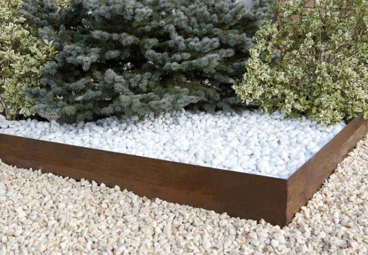 Bordure D'Acier Corten Non Oxidée Droite 17X2.00 | Bordure pour Bordure Jardin Acier Corten