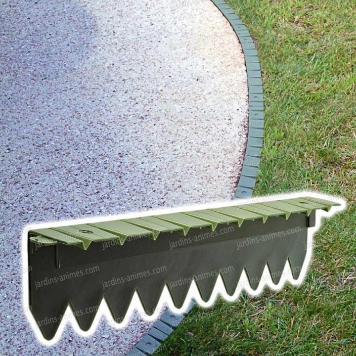 Bordurette Pelouse Flexible En Plastique 6X50Cm | Bordure destiné Bordure Jardin Plastique