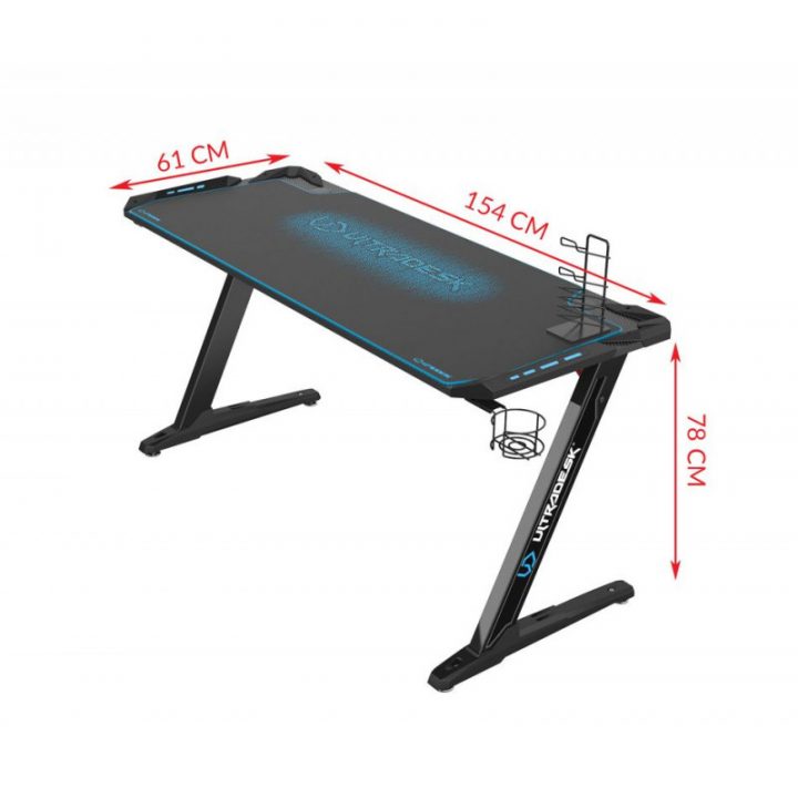 Bureau Gamer Ultradesk Space Xxl (Led) Bleu | Fauteuilgamer dedans Bureau Gamer Rgb Bureau Gamer Ultradesk Space Xxl (Led) Bleu | Fauteuilgamer dedans Bureau Gamer Rgb