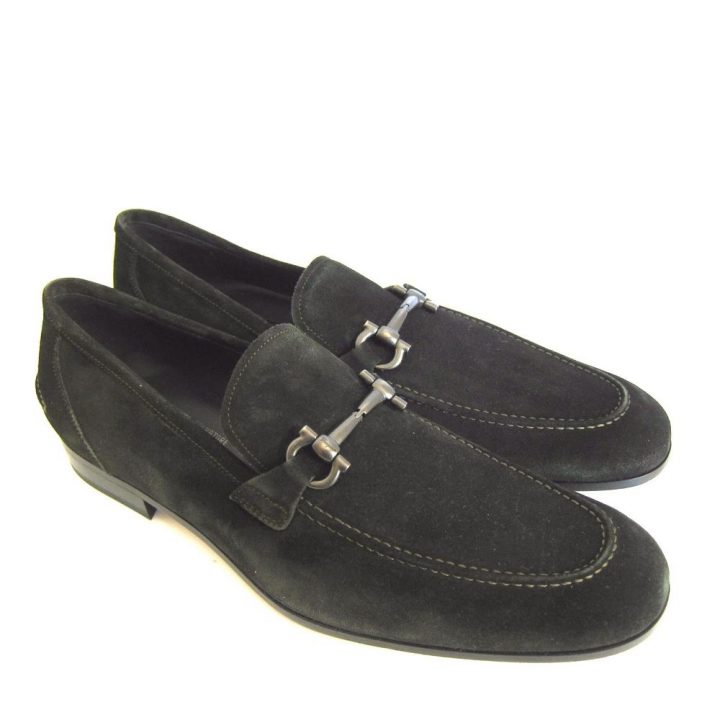 C-804248 New Salvatore Ferragamo Tapas Green Suede Loafer à Ferigami C-804248 New Salvatore Ferragamo Tapas Green Suede Loafer à Ferigami