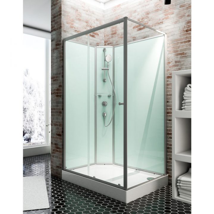 Cabine De Douche Intégrale Avec Porte Coulissante, Verre 5 destiné Porte Douche Accordeon 80 Cabine De Douche Intégrale Avec Porte Coulissante, Verre 5 destiné Porte Douche Accordeon 80