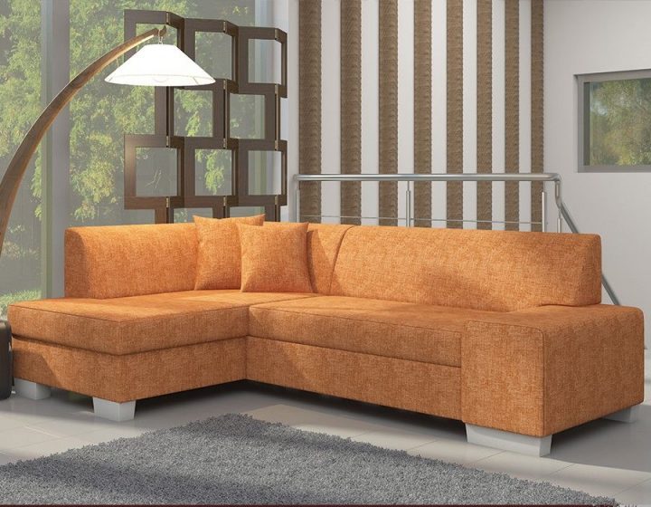 Canapé D'Angle Orange Pas Cher | Canapé Angle Convertible concernant Sofa Sectionnel Pas Cher