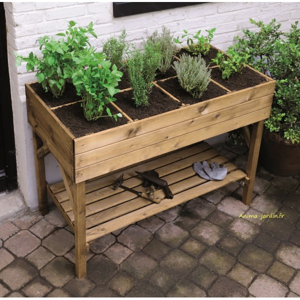 Carré Potager Haut, Gariguette, Carré De Jardin, Achat/Vente concernant Carré Potager Sur Pied Brico Dépôt