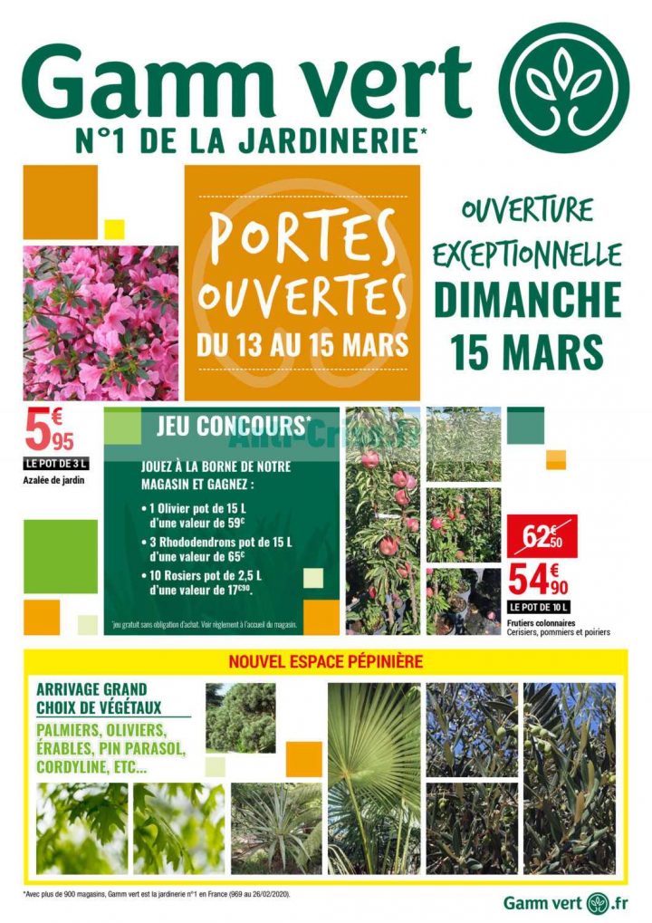 Catalogue Gamm Vert Du 13 Au 15 Mars 2020 – Catalogues destiné Catalogue Gamm Vert
