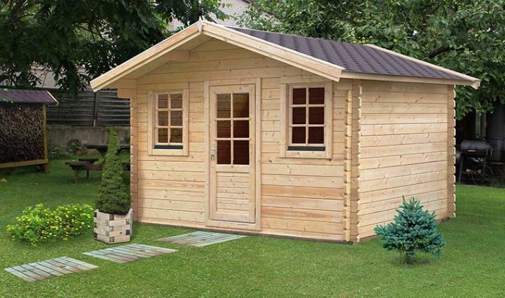 Chalet De Jardin En Bois Naturel Brut De 10M2 – Charme pour Chalet De Jardin