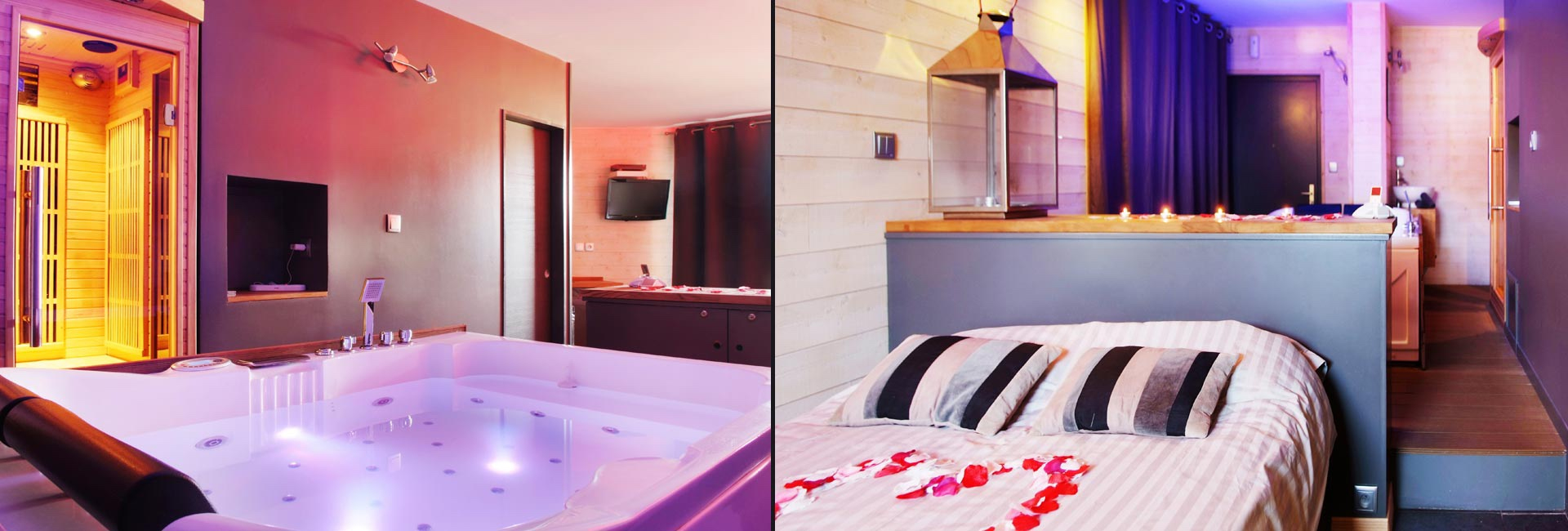 Chambre Avec Jacuzzi Et Sauna Privatif - Le Perceval Spa