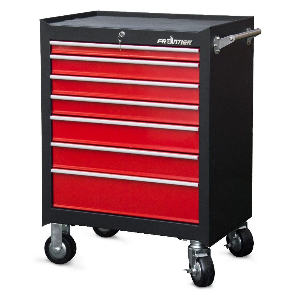 Chariot À Outils Avec 7 Tiroirs 4 Roulettes Xtb2607 tout Chariot À Roulettes Brico Dépôt