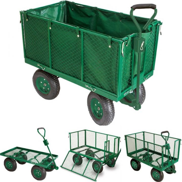 Chariot Remorque De Jardin Très Grande Capacité 300 Kg tout Chariot De Jardin