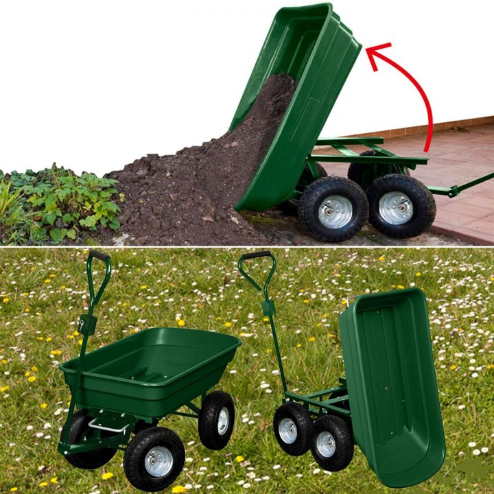 Chariot Remorque De Jardin Vert Basculant Chariots Et pour Chariot De Jardin