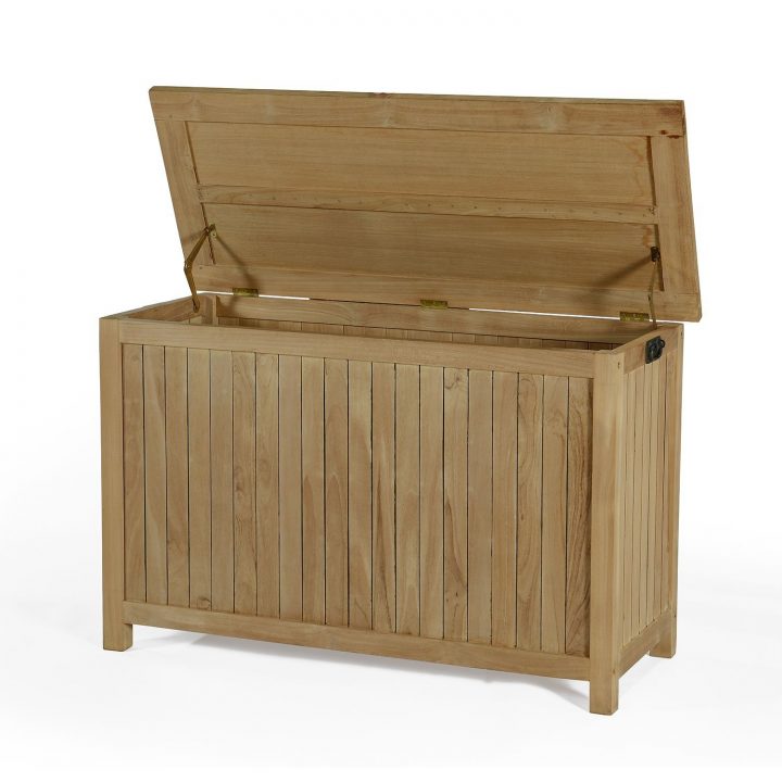 Coffre De Jardin En Teck Ecograde© 120 Cm Aoba dedans Coffre De Jardin