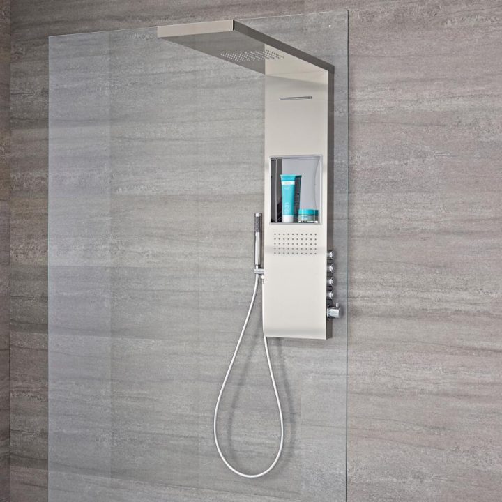 Colonne De Douche Thermostatique À Pommeau De Douche concernant Colonne De Douche Encastrable Castorama