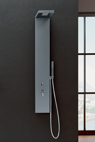 Colonne Douche Aquastyle Inox Brossé Cd311 Kinedo tout Colonne De Douche Encastrable Castorama