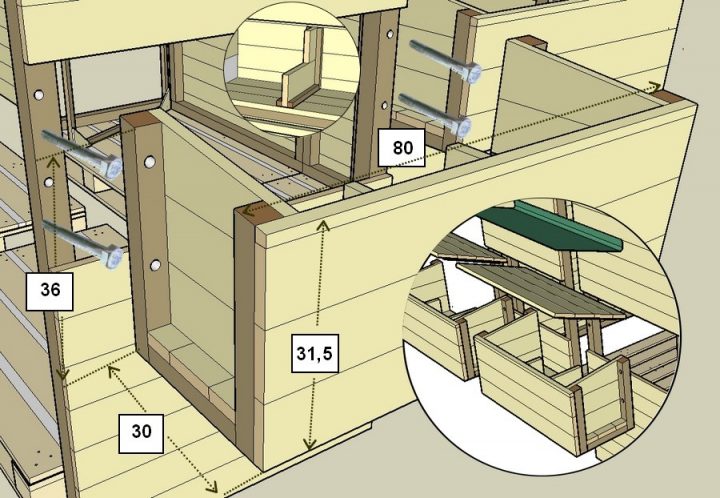 Construction D'Un Poulailler En Palettes Modulable- Plan concernant Poulailler En Palette