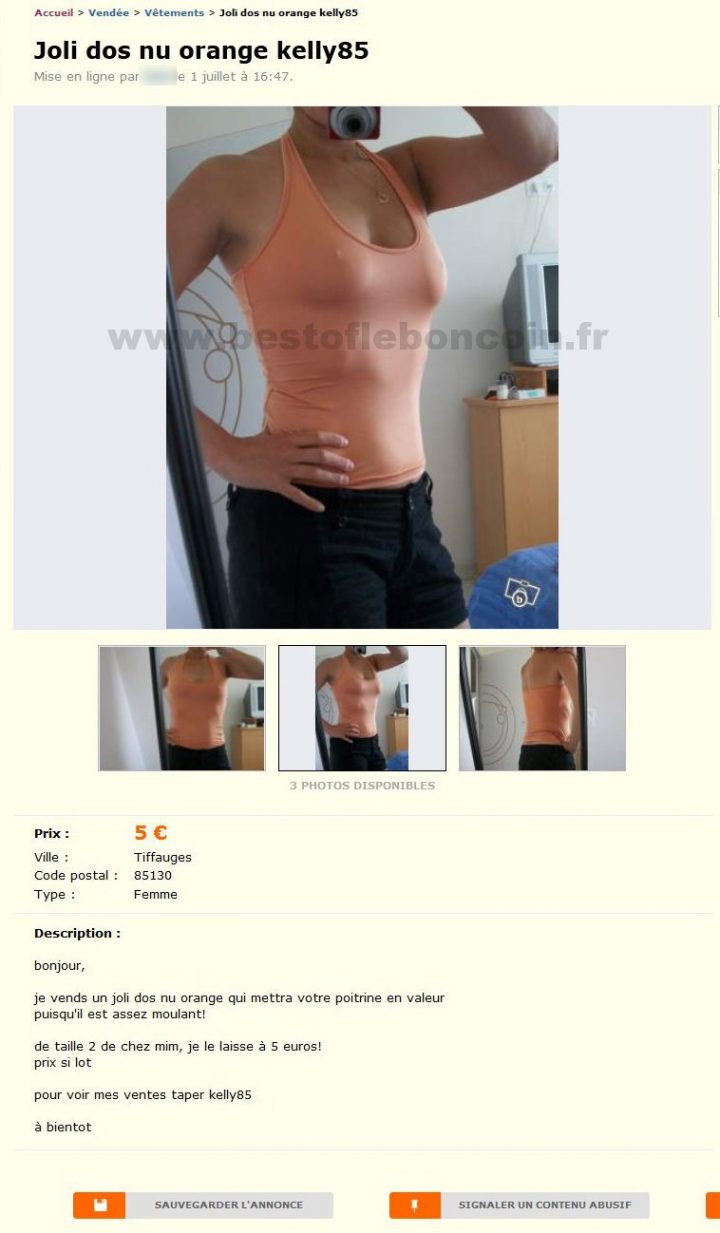 Dos Nu Orange / Vêtements / Pays De La Loire – Best Of Le concernant Le Bon Coin