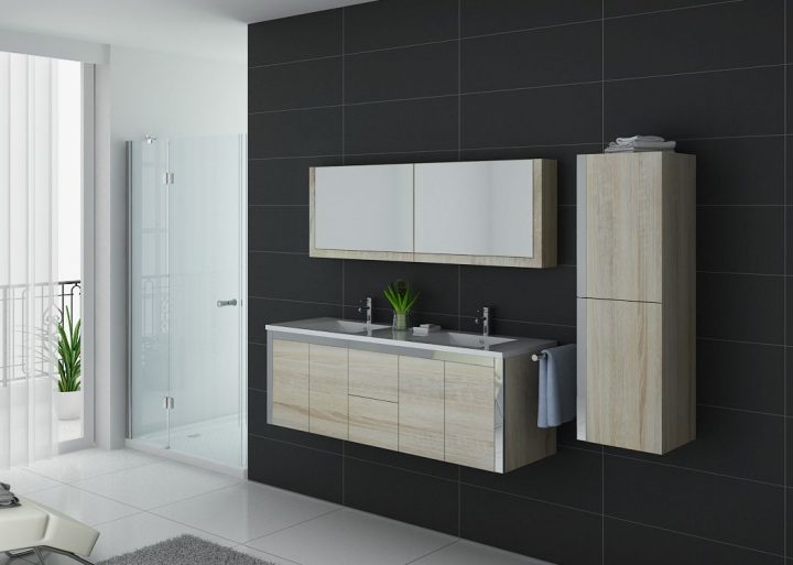 Ensemble Meuble De Salle De Bain Double Vasque Scandinave à Tikamoon – Meuble Salle De Bain