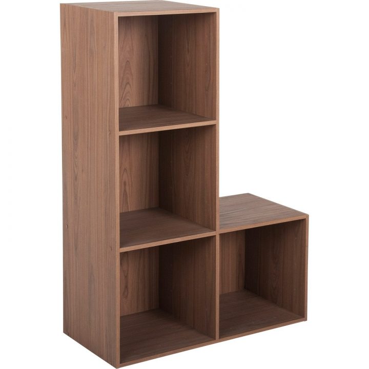 Etagère 4 Cases Multikaz, Effet Noyer H.103.2 X L.69.2 X P intérieur Meuble Cube Pas Cher Etagère 4 Cases Multikaz, Effet Noyer H.103.2 X L.69.2 X P intérieur Meuble Cube Pas Cher