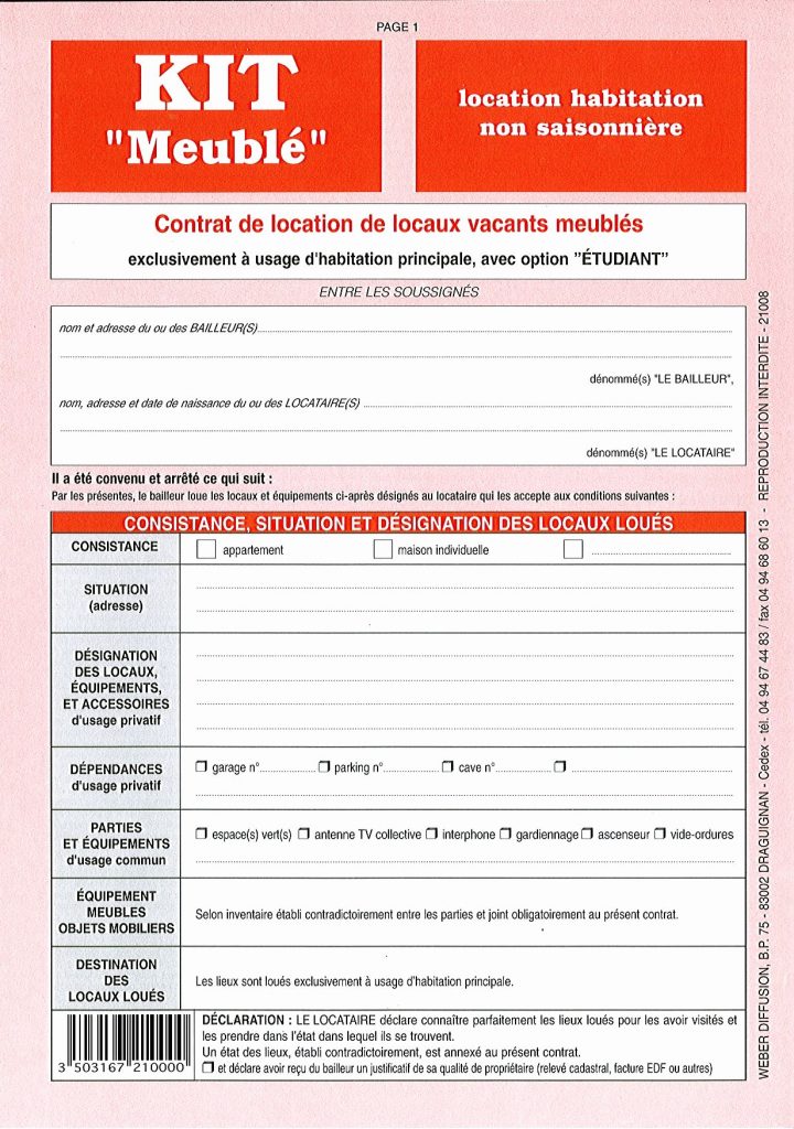 Exemple Contrat De Bail Location Maison | Ventana Blog avec Contrat De Bail Meublé
