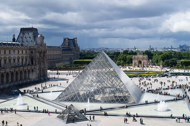 File:vue Du Louvre Sur La Cour Napoléon, Le Jardin Des à Jardin Du Louvre