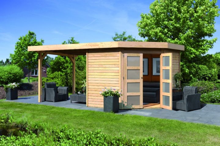 Gartenhaus Karibu Goldendorf 5 Im Set Mit Anbaudach 2,80 M encequiconcerne Goldendorf 5