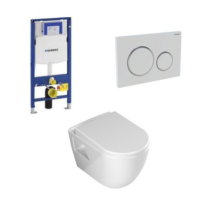 Geberit Duofix Pack Wc Suspendu Banio Design Avec Abattant concernant Plaque De Commande Wc Suspendu