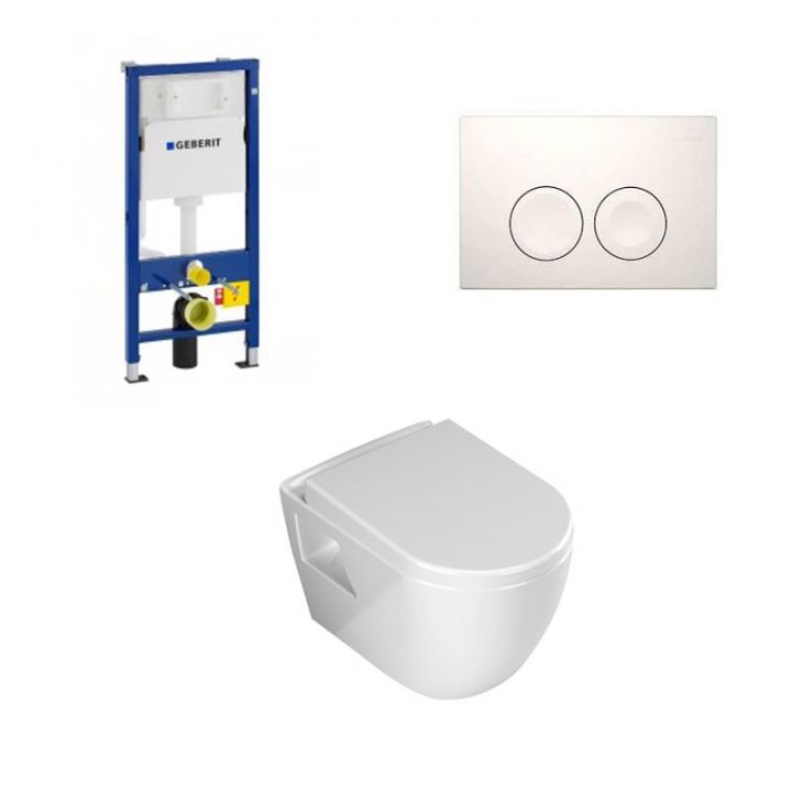 Geberit Duofix Pack Wc Suspendu Banio Design Avec Abattant tout Plaque De Commande Wc Suspendu