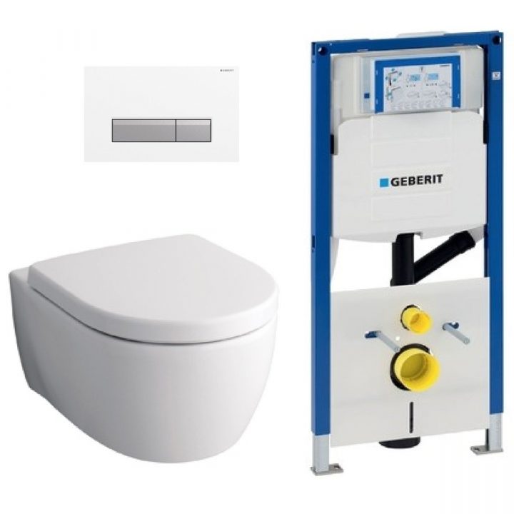 Geberit Promo Pack Wc Avec Cuvette Suspendu Abattant Et tout Plaque De Commande Wc Suspendu