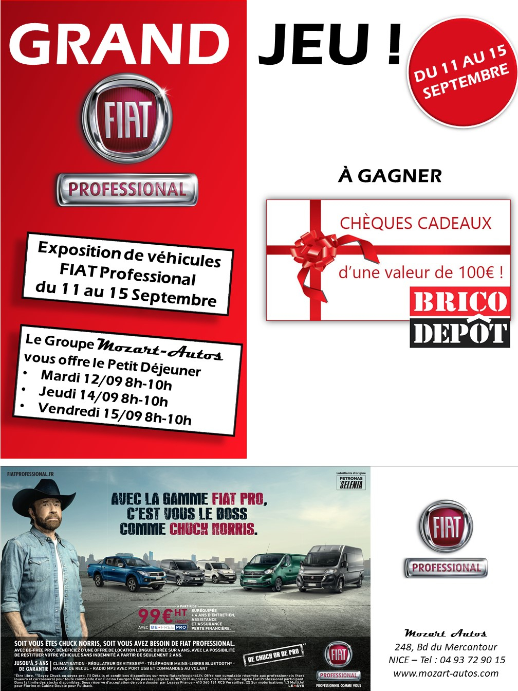 Grand Jeu Fiat Professional &amp; Brico Dépôt Nice (06) tout Brico Dépôt