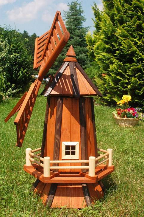 Grand Moulin À Vent Décoratif En Bois Avec Roulement À serapportantà Fabriquer Moulin A Vent De Jardin