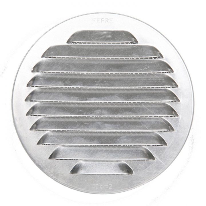 Grille D'Aération Aluminium Naturel Diam.12.5 Cm | Leroy dedans Aerateur Leroy Merlin