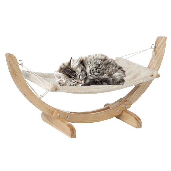 Hamac Pour Chat Gris Et Naturel – Panier Pour Chien Et dedans Arbre A Chat Gifi