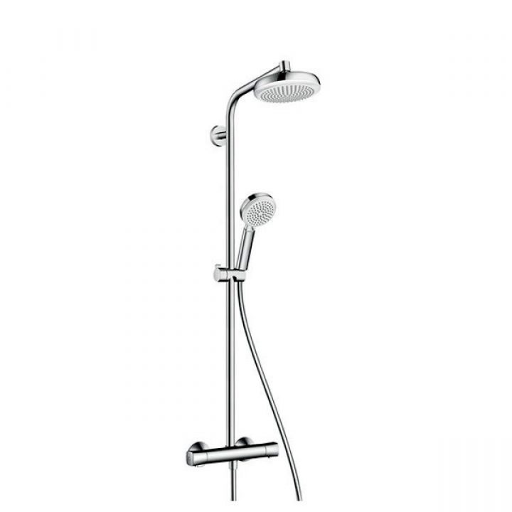 Hansgrohe Crometta 160 Showerpipe Set : Uk Bathrooms concernant Colonne De Douche Goodhome Hansgrohe Crometta 160 Showerpipe Set : Uk Bathrooms concernant Colonne De Douche Goodhome