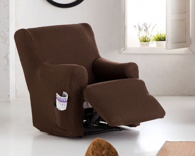 Housse Multi-Élastique Fauteuil Relax Complète Avec Poche concernant Housse Fauteuil Relax