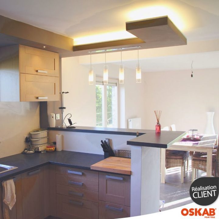 Idée Relooking Cuisine – Cuisine Semi Ouverte Sur Salon Et à Cuisine Salle À Manger 30M2