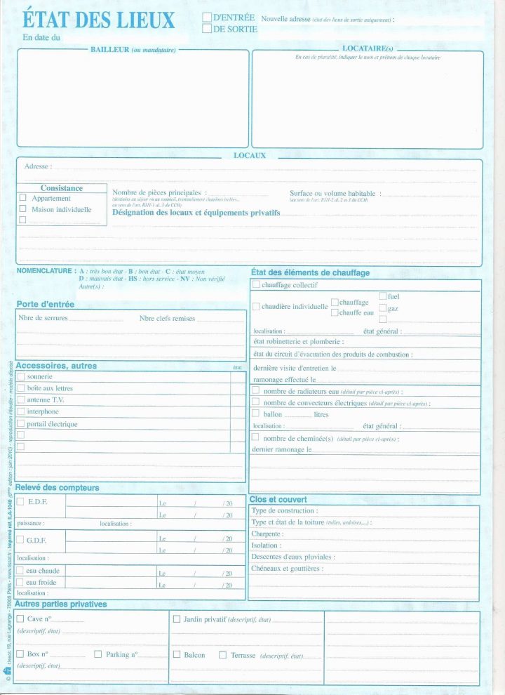 Inspirant Modele Etat Des Lieux Meublé Gratuit Format Word à Bail Meublé Gratuit