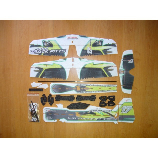 Kit Indoor: Crack Pitts Mini 560Mm Vert Rcfactory à Crack Déstockage Kit Indoor: Crack Pitts Mini 560Mm Vert Rcfactory à Crack Déstockage